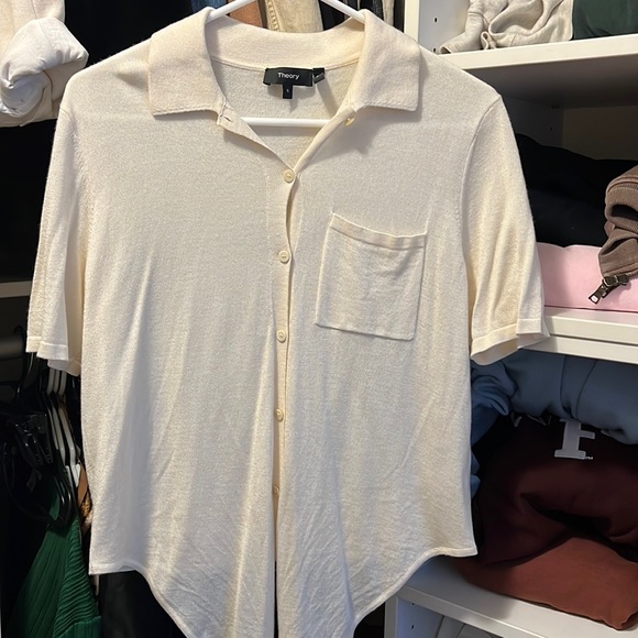 Cashmere/Silk Tie collared shirt - Picture 2 of 5